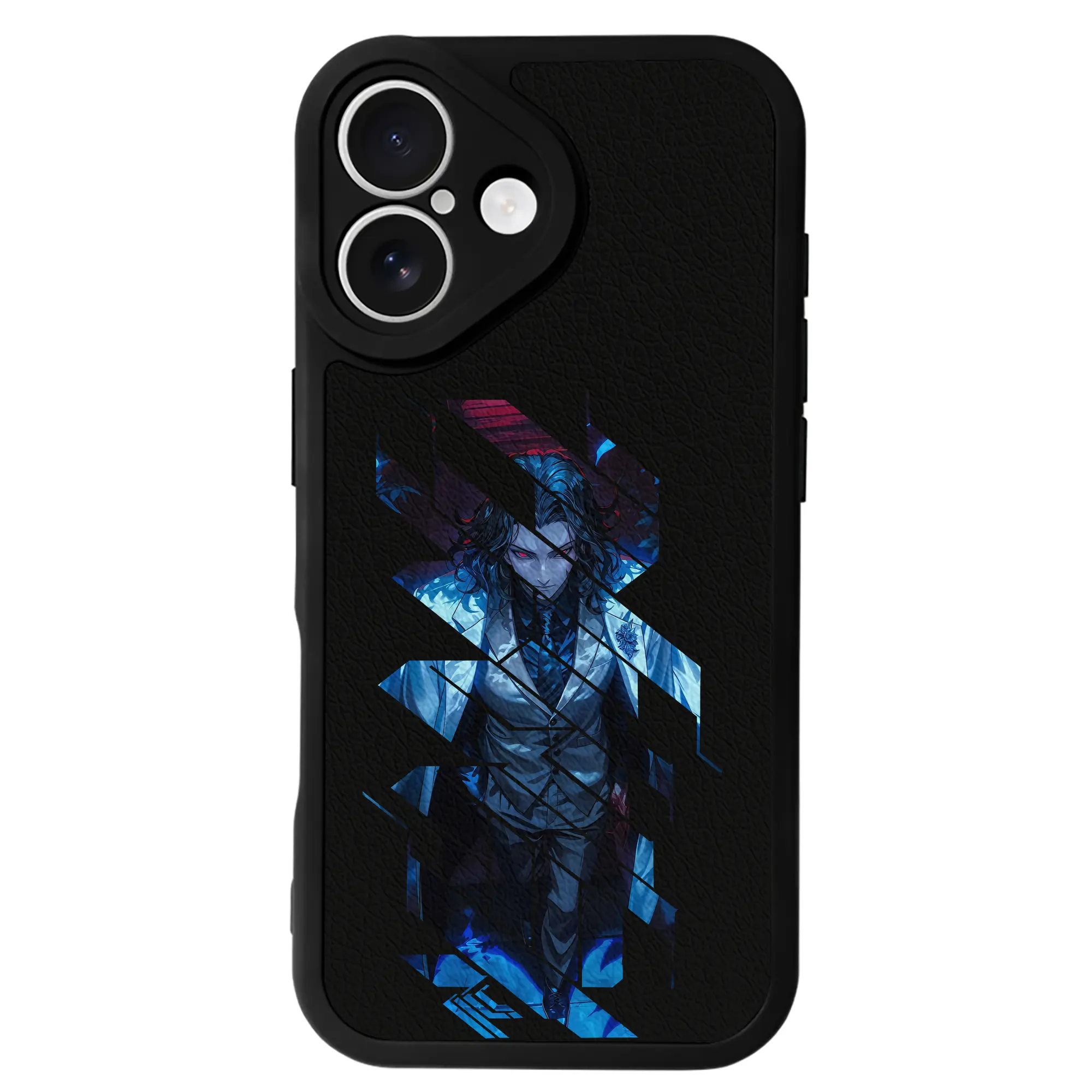 鬼滅の刃 グッズ,鬼舞辻 無惨 - IPhone 16シリーズ対応 ・ シリコンスマホケース ・ レザー調 ・ 高精度フィット ・ 耐衝撃 ・ ワイヤレス充電対応 ・ 精密カット